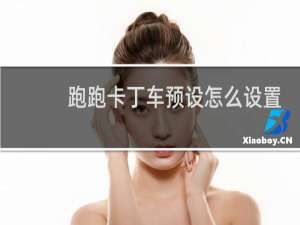 跑跑卡丁车预设怎么设置