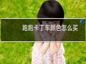跑跑卡丁车颜色怎么买