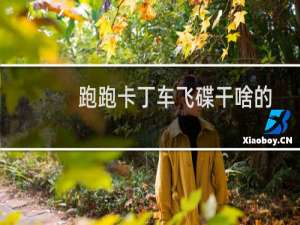 跑跑卡丁车飞碟干啥的