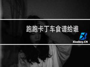 跑跑卡丁车食谱给谁