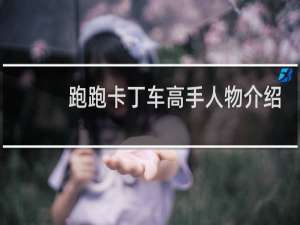 跑跑卡丁车高手人物介绍