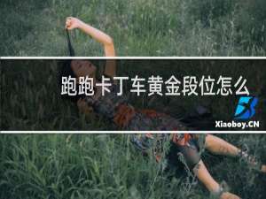 跑跑卡丁车黄金段位怎么