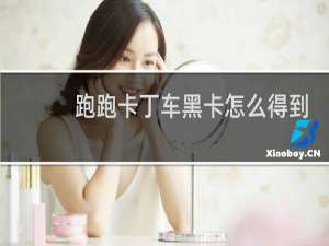 跑跑卡丁车黑卡怎么得到