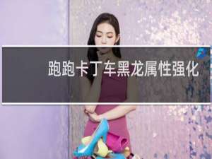 跑跑卡丁车黑龙属性强化