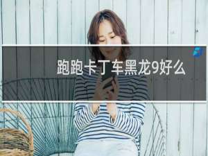 跑跑卡丁车黑龙9好么