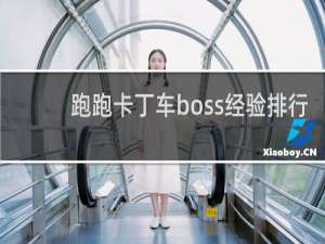 跑跑卡丁车boss经验排行