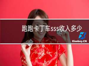 跑跑卡丁车sss收入多少