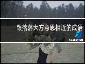 跟落落大方意思相近的成语