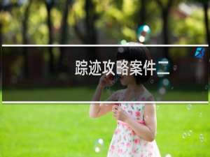 踪迹攻略案件二