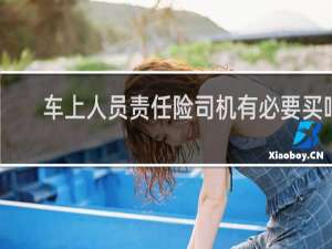 车上人员责任险司机有必要买吗