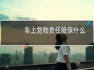 车上货物责任险保什么
