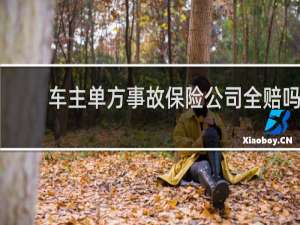 车主单方事故保险公司全赔吗