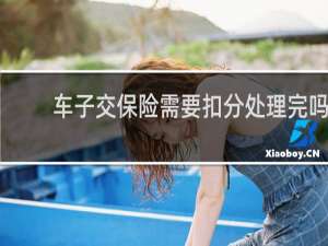 车子交保险需要扣分处理完吗