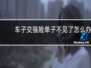 车子交强险单子不见了怎么办