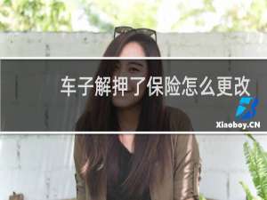 车子解押了保险怎么更改