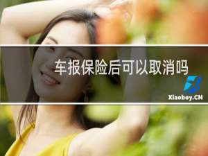 车报保险后可以取消吗