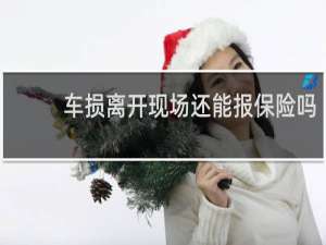 车损离开现场还能报保险吗