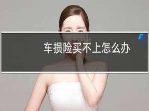 车损险买不上怎么办