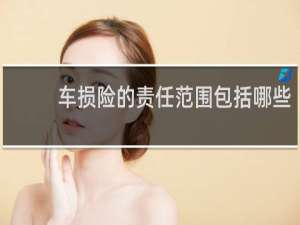 车损险的责任范围包括哪些