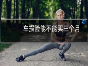 车损险能不能买三个月