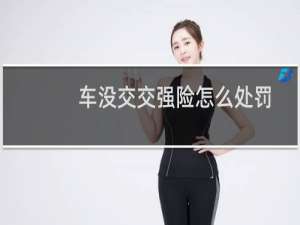 车没交交强险怎么处罚