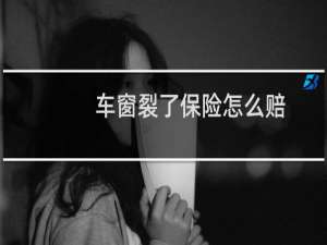 车窗裂了保险怎么赔