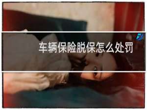 车辆保险脱保怎么处罚