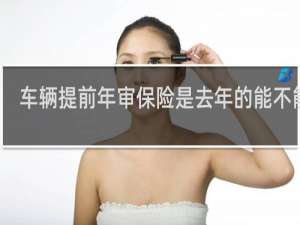车辆提前年审保险是去年的能不能审