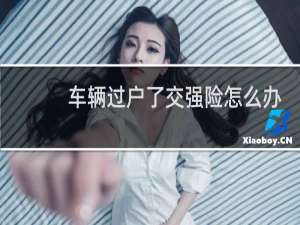 车辆过户了交强险怎么办