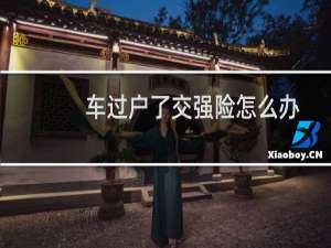 车过户了交强险怎么办