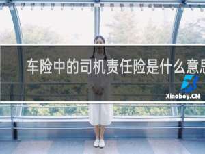 车险中的司机责任险是什么意思