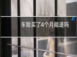 车险买了4个月能退吗