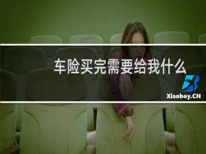 车险买完需要给我什么