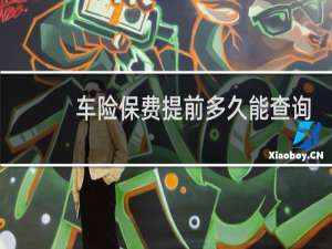 车险保费提前多久能查询