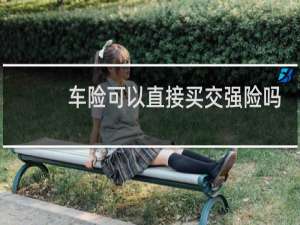 车险可以直接买交强险吗