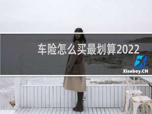 车险怎么买最划算2022