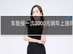 车险报一次2000元明年上涨吗