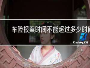车险报案时间不能超过多少时间