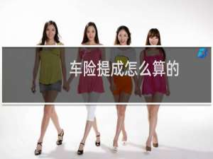 车险提成怎么算的