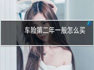 车险第二年一般怎么买