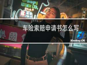 车险索赔申请书怎么写