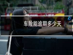 车险能逾期多少天