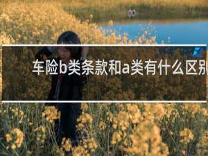 车险b类条款和a类有什么区别