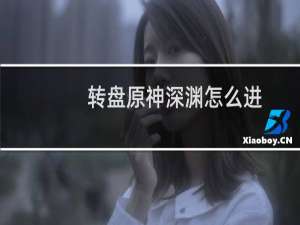 转盘原神深渊怎么进