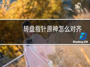 转盘指针原神怎么对齐