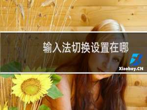 输入法切换设置在哪（输入法切换）