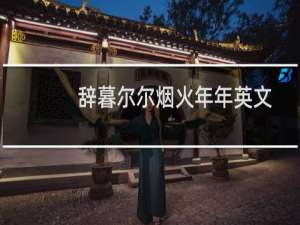辞暮尔尔烟火年年英文翻译（辞暮尔尔烟火年年下一句）