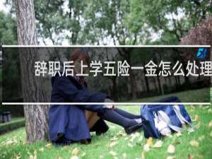 辞职后上学五险一金怎么处理
