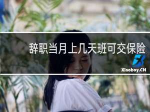 辞职当月上几天班可交保险