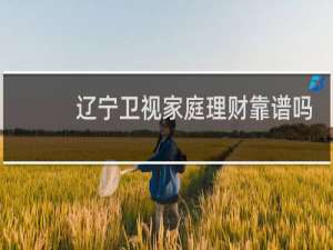 辽宁卫视家庭理财靠谱吗